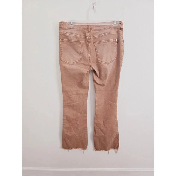 Pilcro Anthropologie Bronze Boho Low Rise Icon Faded Flared Y2K Cotton Jeans 28 - Picture 8 of 14